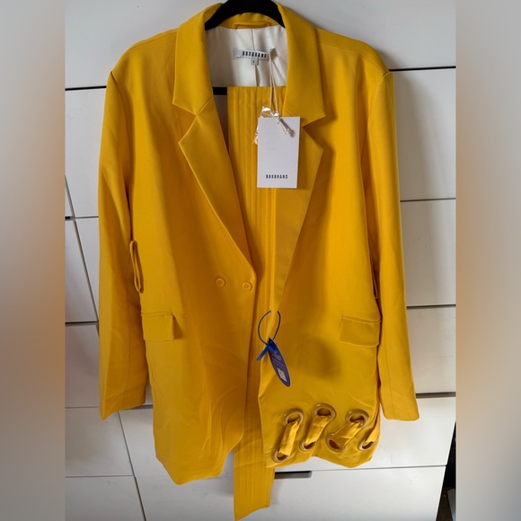 BBXBRAND Bold Yellow Double-Breasted Blazer. NEVER WORN. Brand new. - Picture 2 of 5